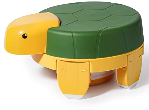 Tuzsocr Faltbare Toilette für Kinder, Töpfchensitz für den Außenbereich, Camping-Töpfchen, tragbar, für Kleinkinder, 3-in-1-Verkleinerer, Babysitz mit Müllbeutel, für den Innenbereich (gelb)