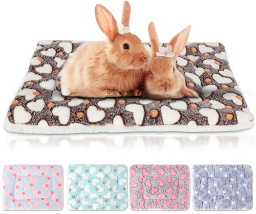 Sbayool 5 Stück Meerschweinchen Fleecedecken, Kralle oder Herzform Muster Kleintier-Plüschbett, warme Flauschige Welpendecke für Kätzchen, Kaninchen, Chinchillas, Frettchen, Hamster 51×34cm