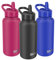 SHO Guzzler - Botella de agua de acero inoxidable con tapa con pajilla, a prueba de fugas, apta para lavavajillas, sin BPA, sin sudor, termo de metal de doble pared aislada al vacío, 950 ml y 1900 ml,
