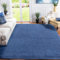 XSIVOD hochflor Wohnzimmer Teppich, Schlafzimmer Bettvorleger, Moderner zottelig flauschig weich Teppich für Kinderzimmer, Anti-Rutsch Unterseite, Waschbar, 80x160 cm, Kobaltblau