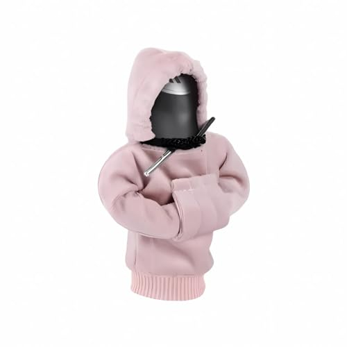 König Design Schalthebel Schaltknauf Hoodie, Auto Schaltknauf Abdeckung, Schaltknauf Abdeckung, Kleiner Hoodie für Gangschaltung, Lustige Hoodies Auto Innenraum Dekoration (Rosa)