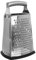 Grattugia da cucina quadrata in acciaio inox, 4 lati, antiscivolo, 24 cm