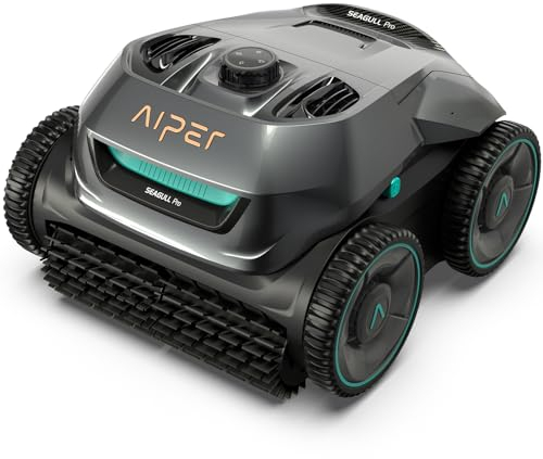AIPER ZT6002 Poolroboter, Quad-Motorensystem, WavePath Navigationstechnologie, 3 Reinigungsmodi, Wandklettern, Poolsauger Akku Kabellos, Poolroboter Boden und Wand Ideal für Pool bis zu 150㎡