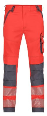 DASSY® Aruba DASSY® Aruba Stretch Hovisibility Hose mit Knietaschen - Größe 42 - FLUOGELL/MARINEBLAU
