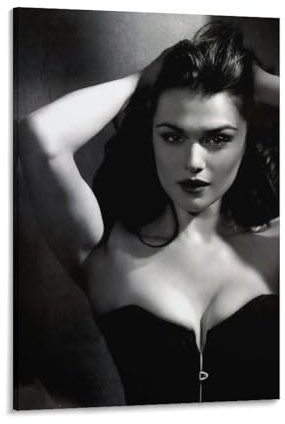 PURRCOCO Poster auf Leinwand, Motiv: englische Schauspielerinnen, Rachel Weisz, 20 x 30 cm