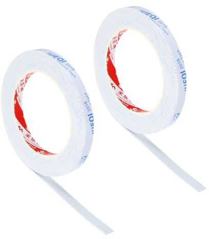 PATIKIL Ruban Adhésif en Mousse Simple Face en EVA de 3/8 Largeur x 3/64 Épaisseur x 16,4 Ft Longueur, 2 Pièces Bande d'Étanchéité en Mousse Polyvalente avec Adhésif pour Porte, Blanc