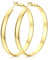 FIOROYAL Creolen Ohrringe Silber 925 für Damen 14K Vergoldete Große Creolen Gold Ohrringe Hypoallergene Breite 5mm Creolen für Mädchen 30/40/50/60mm Gold 60mm