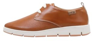 Pikolinos Flache Schuhe in Leder Madrid für Frauen Farbe Brandy