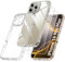 Qasyfanc Funda Compatible con iPhone 16 Pro MAX, Carcasa con Protección de La Cámara y 2 Protector Pantalla, TPU Protección Militar Anti-Choque Funda Silicona PC Anti-Arañazos Caso, Transparent