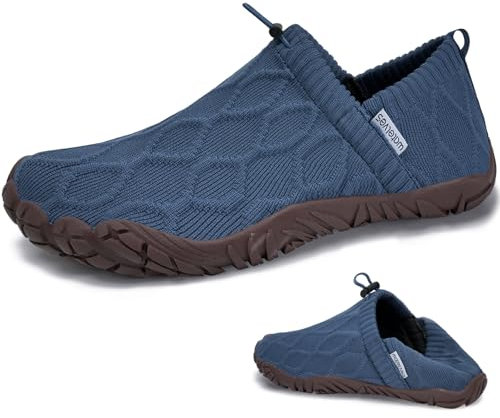 WateLves Barfußschuhe Damen Herren Zehenschuhe Traillaufschuhe Weich Hausschuhe Bequem Barfussschuhe Fitnessschuhe Männer Frauen Trainingsschuhe für Joggen Wandern Minimalistische (097Blau,41EU)