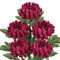Arborus 5 STK Künstlicher Strauß Chrysantheme 58 cm Künstliche Blumen wie Echt Kunstzweige mit Blüten Rot Kunstblumen Fake Blumen Vase Deko für Tisch Regal Deko Boho Modern Rustikal Vintage Stile