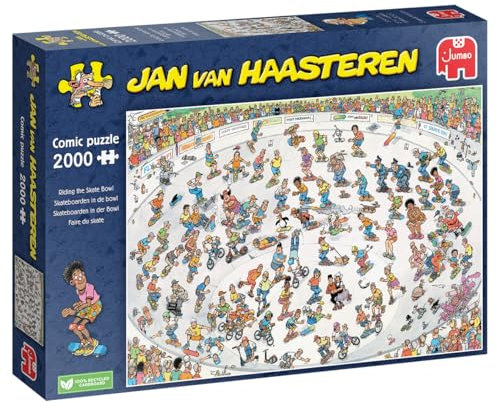 Jan Van Haasteren - Skateboarden In Der Schüssel - 2000 Stücke, Blau/Lila