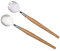 PAMINGONO Set Da 2 Pezzi posate da insalata utensili per servire l'insalata cucchiaio e forchetta da insalata utensili da cucina per la cucina stoviglie in legno Di legno