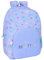 Safta BENETTON LILA - Mochila Escolar, Adaptable a Carro, Ideal para Niños de Diferentes Edades, Cómoda y Versátil, Calidad y Resistencia