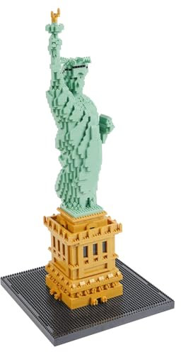 LULUFUN Lot de 2810 Blocs de Construction, Statue de la liberté, Architecture de renommée Mondiale, Mini Blocs de Construction, Jouets éducatifs et Kits de Collection, Cadeaux pour Enfants et Adultes