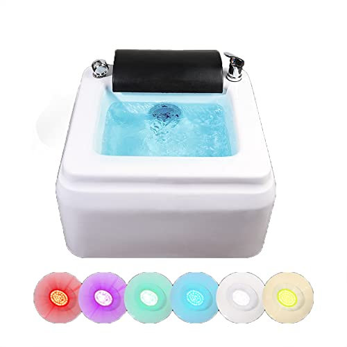 SBCGFY Bañera de remojo para pies, SPA de pedicura, bañera de remojo para pies, baño de pies Profundo con Masaje Surf, Lavabo de pedicura acrílico, SPA de pies, bañera para remojar los pies
