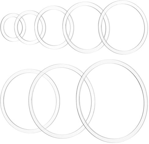 PH PandaHall Router Template for Woodworking, 8 Circle Router Jig Templates 2.8~8 inch Clear Acrylic Inlay Templates Craft Template Router Stencils for Wooden Projects Handmade Crafts Making
