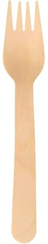 lisetar Disposable Wooden Cutlery Forks (Pack of 300) Biodegradable Ecofriendly 100% Birchwood for Birthday Party Picnic Office Wedding & Indoor/Outdoor