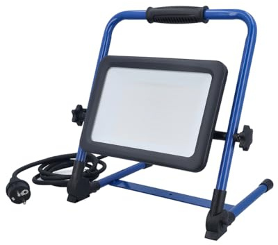 as - Schwabe Optiline 46682 Projecteur de travail LED 100 W 12 000 lumens – Durée de vie 40 000 h – Câble de raccordement de 2 m – Boîtier en acier IP65 – Armature pliable – Robuste – 4000 K blanc