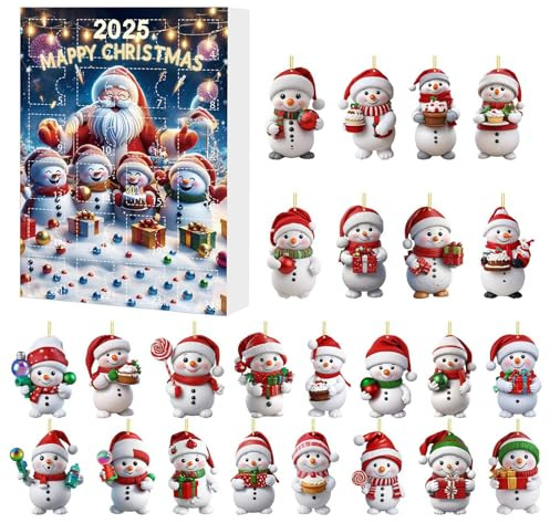 Weihnachts-Countdown | Adventskalender aus Acryl, 2D, dekorativer Anhänger mit -Motiv, für Tisch, Fenster, Partys, Mädchen, Jugendliche, Erwachsene