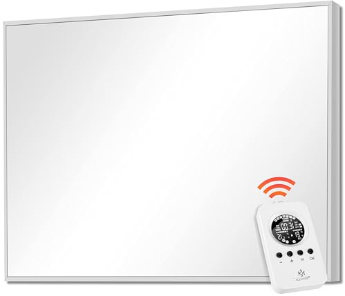 KESSER® Infrarotheizung Mit Thermostat Infrarotheizkörper Elektroheizung Infrarot Heizung Wandheizung - 28 unterschiedliche Routineprogramme, Heizkörper Heizpaneel 800W Mit Fernbedienung