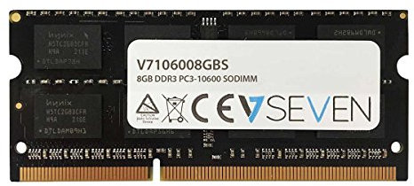 V7 V7106008GBS V7 8GB DDR3 PC3-10600 - 1333mhz SO DIMM Notebook módulo de memoria - V7106008GBS
