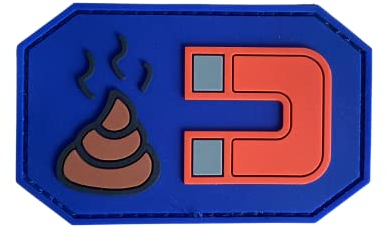 polizeimemesshop Scheiße Magnet 3D PVC Patch mit Klett - Magnet