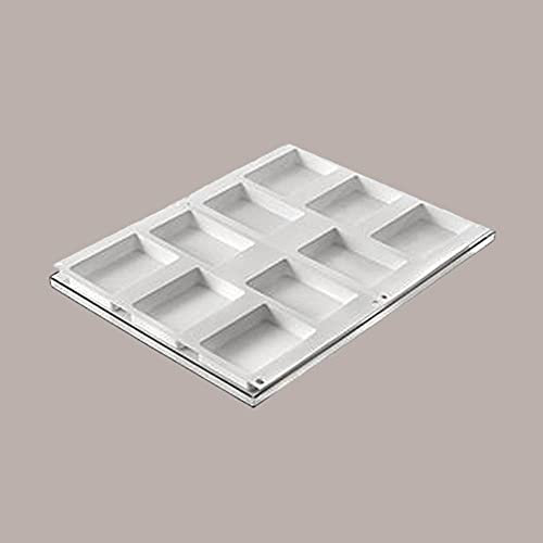 Lucgel Stampo Silicone per Biscotto Gelato Rettangolare Grande Doppio - 10 pose -