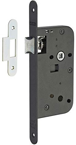 THIRARD - Serrure encastrable pour porte intérieure, axe 50mm, bouts ronds, noir