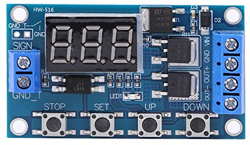 Interruptor de retardo con temporizador de 12 V y 24 V, módulo de relé de temporización, temporizador de ciclo de disparo, control de tubo dual MOS