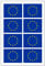 Generisch 8 Stück Aufkleber EU Europa Flaggen Set | Sticker Autoaufkleber