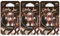 Little Joe - Lot de 3 désodorisants zi - Pour 45 jours d'air frais dans la voiture, le camion, le bureau, l’appartement, l’armoire et autres (Bronze/Cedarwood)
