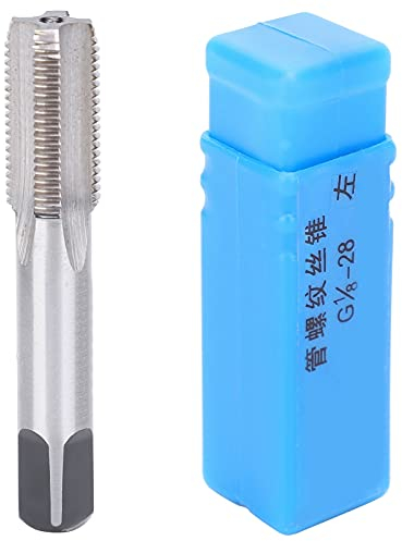 Fafeicy Taraud à Filetage Métrique G1/8-28, Tarauds à main 1/8 NPT, Tige 0.5cm/0.2'', Taraud à 28 dents en Acier Rapide(HSS), pour Acier Inoxydable en Acier Allié de Fonte, Système US