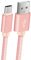 NWNK13 USB C Cable Type C Fast Charging Cable for Samsung S21 S21+ S21 ultra S20 Fe 4G S20 Fe 5G S20 S20+ S20 ultra Android Phone Charger Lead Wire Sync Cord for A32 A12 A41 A72 (Rose Pink, 3m)