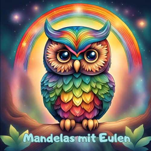Mandalas mit Eulen: Eulen Malbuch mit 50 süßen Mandalas für Kinder, Erwachsene und Senioren