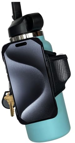 HEZEN Gym Wasserflaschentasche-Wasserflaschengurt 18-40oz Gymnastikflaschen, Wasserflaschenhalter zum Wandern, Sport Wasserflaschenhülle Lauftelefonhalter, Handykartenhalter Wasserflaschenträger