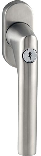 MARCHESI 1444-2444 Fenstergriff GEHRUNG, Sperrzylinder, Edelstahl matt,