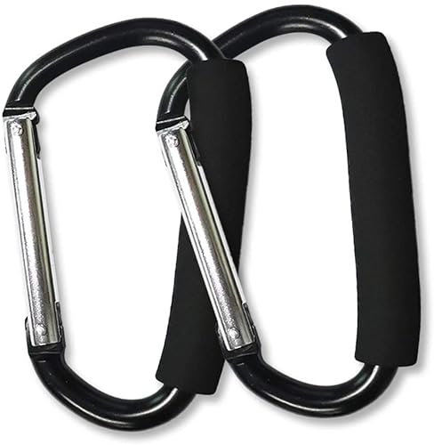 Pack of 2 - Large Buggy Hooks, Stroller Pram Pushchair Clips for Carrying Handbag Shopping Bags Baby Changing Bag Twin Pack