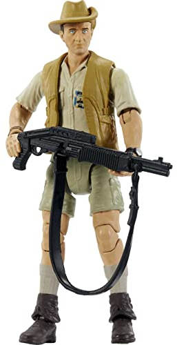 Mattel Jurassic World Mattel Jurassic Park Hammond Collection, menschliche Actionfigur, Robert Muldoon mit Gelenk, 9,5 cm groß