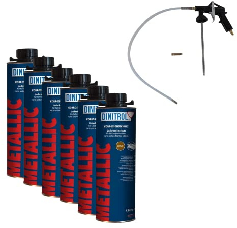 Veteranicar Dinitrol Metallic Unterbodenshutz 6X 1L & Vaupel 2000 HGS