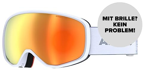 ATOMIC REVENT STEREO HD Skibrille I Ski- & Snowboardbrille mit Stereo Scheibentechnologie für klare Sicht I Damen- & Herren-Ski-Brille mit Live Fit Rahmen für individuelle Passform