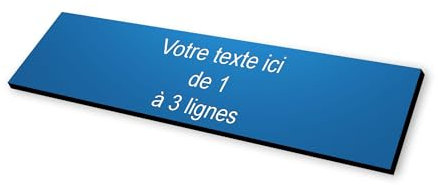 Plaque gravée Boite aux Lettres autocollante 10x2,5cm STANDARD personnalisable - 1 à 3 lignes sans frais supplémentaires bleu foncé