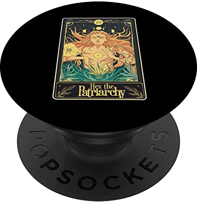 Hex the Patriarchy Witch Wiccan Vintage Witchy PopSockets Klebender PopGrip