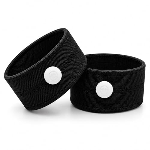 Anti-Krankheit-Reisebänder – Akupressur-Armbänder zur Linderung von Bewegungskrankheiten und Übelkeit (X1 Paar (schwarz))