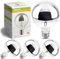 linovum 4er Set LED Kopfspiegel Birne E27 mit 7W warmweiß - Globe Spiegelkopf Glühlampe mit verspiegeltem Kopf für blendfreies Licht