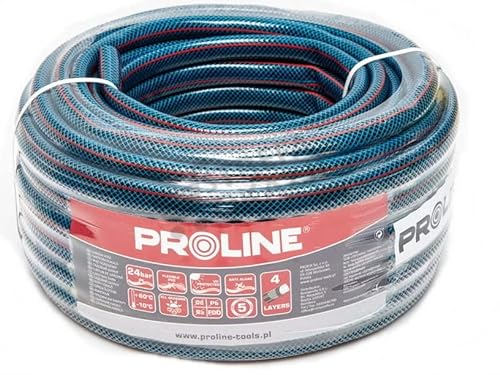 Gartenschlauch 4 Lagig, Bewässerungsschlauch, Wasserschlauch mit Polyesterkreuzgewebe - Langlebiger Schlauch Ideal für effektive Bewässerung Garden - Elastischer Schlauch (1/2 Zoll, 50m)