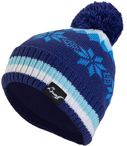 Wasserdichte Unisex Beanie Mütze für Damen & Herren - Warme Wintermütze mit Weichem Fleecefutter in Ideal zum Laufen, Skifahren, Snowboarden. (DE/NL/SE/PL, Alpha JASPO, Einheitsgröße, Blau - P)