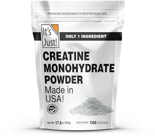 It's Just! - Creatine Monohydrate Powder, Unflavored, 500g / 100 Servings