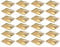AC - Pack de 24 Bandejas con blonda Rectangular - Especial para Fiestas o Celebraciones - Material reciclable - 22 x 28 cm - Color Oro