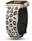 CreateGreat Engraved Leopard Bands Compatible with Apple Watch Band 41mm 40mm 38mm Women, Two-Tone Soft Silicone Cheetah Sport Strap for iWatch Series 10 9 8 7 6 5 4 3 2 SE Ultra.SL&BK